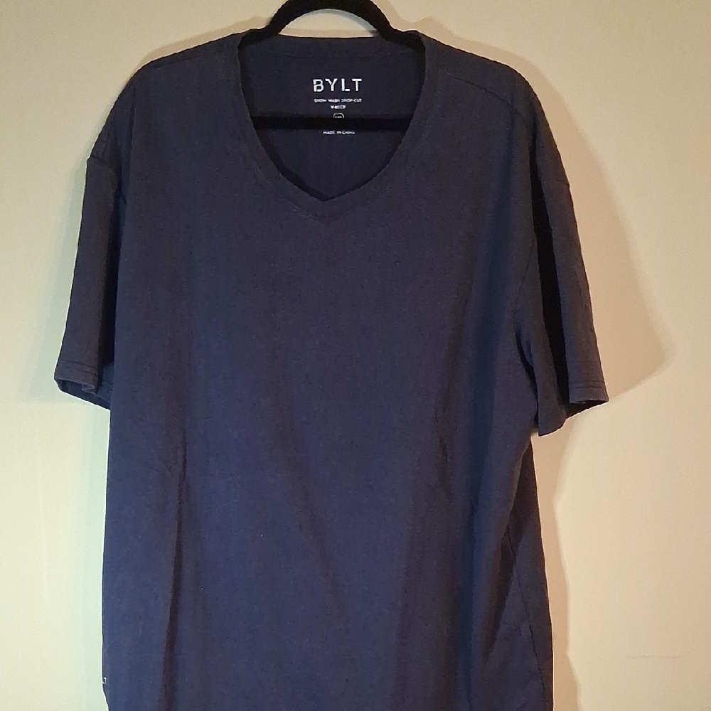 BYLT Basics Dark Blue V-Neck Tee